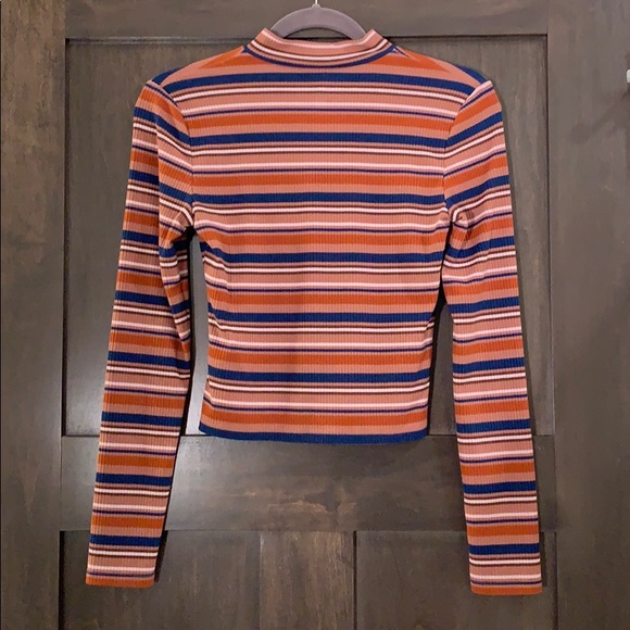 PacSun Striped Quarter-Zip Sweater - Picture 2 of 3